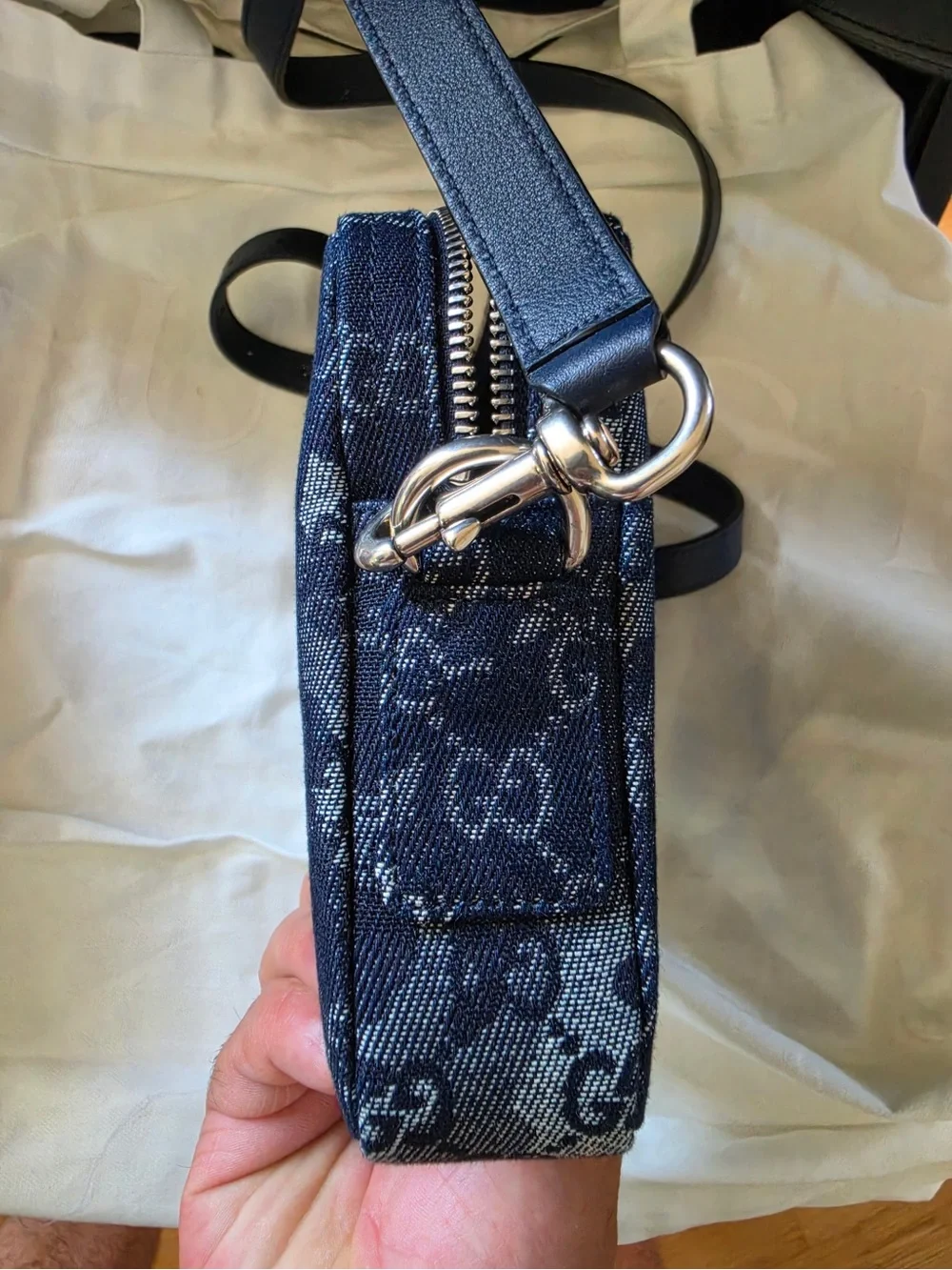 Gucci Denim GG Monogram Small Crossbody